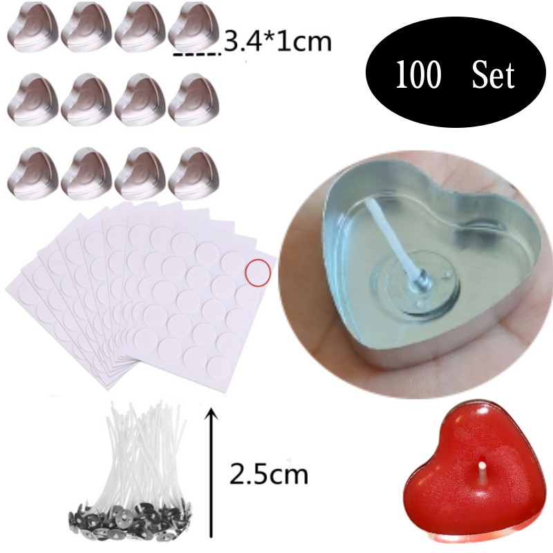 Candle Supplies Storage - 100 set a forma di cuore