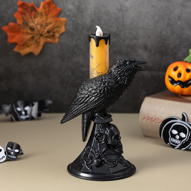 Candle Supplies Europe - Statua di corvo nero Candeliere Forniture