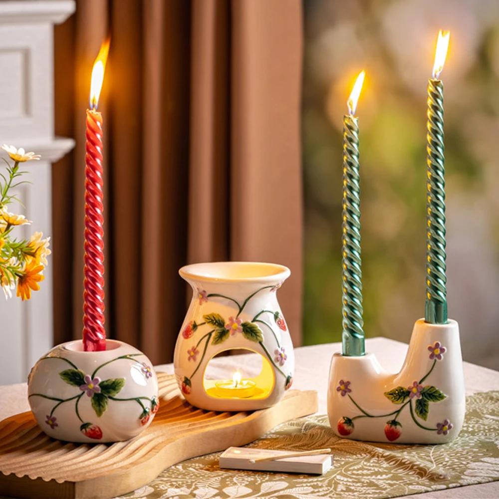 Candle Supplies Europe - Portacandele in Ceramica Sottosmalto, Portacandele per