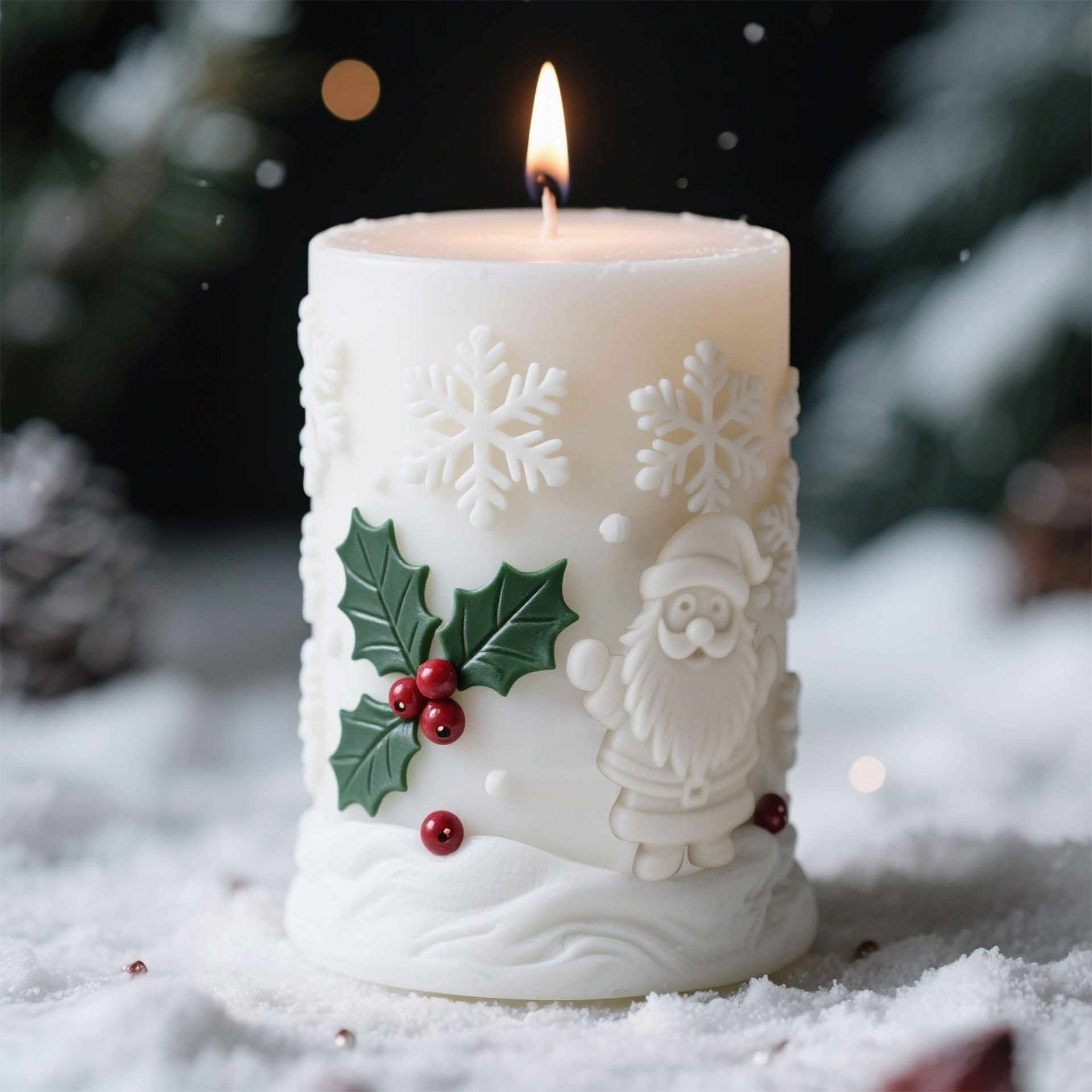 Candle Supplies Storage - Cilindro in rilievo 3D Fiocco di