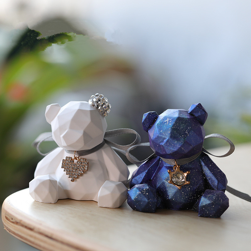 Candle Supplies Storage - 3D Stereo Bear stampo in Silicone
