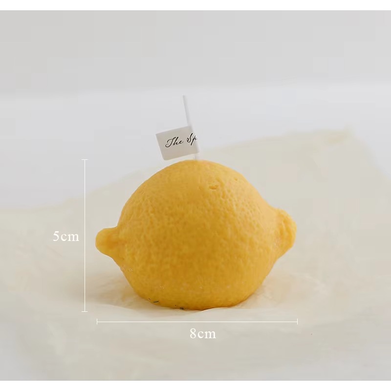 Candle Supplies In - Candela a Forma di Limone Personalizzata